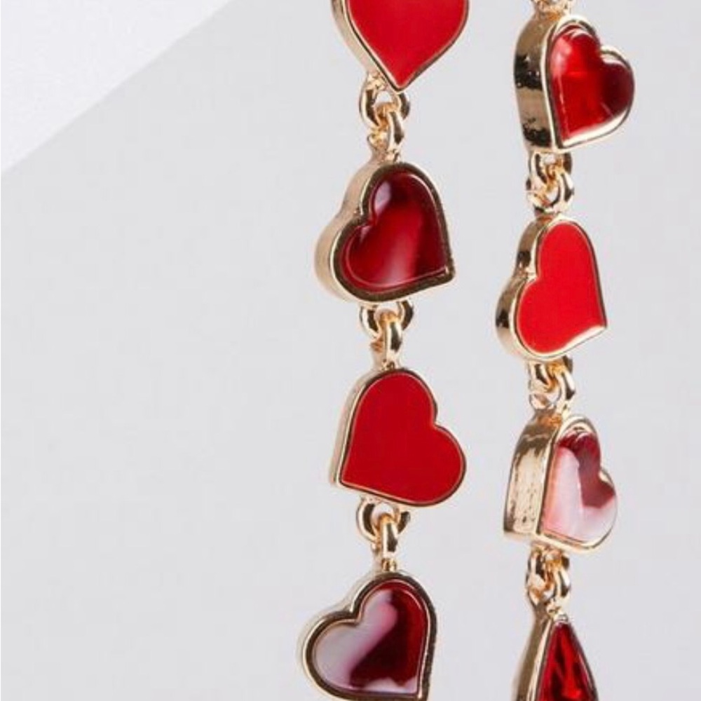 TORRID ENAMEL AND RHINESTONE LINEAR EARRINGS